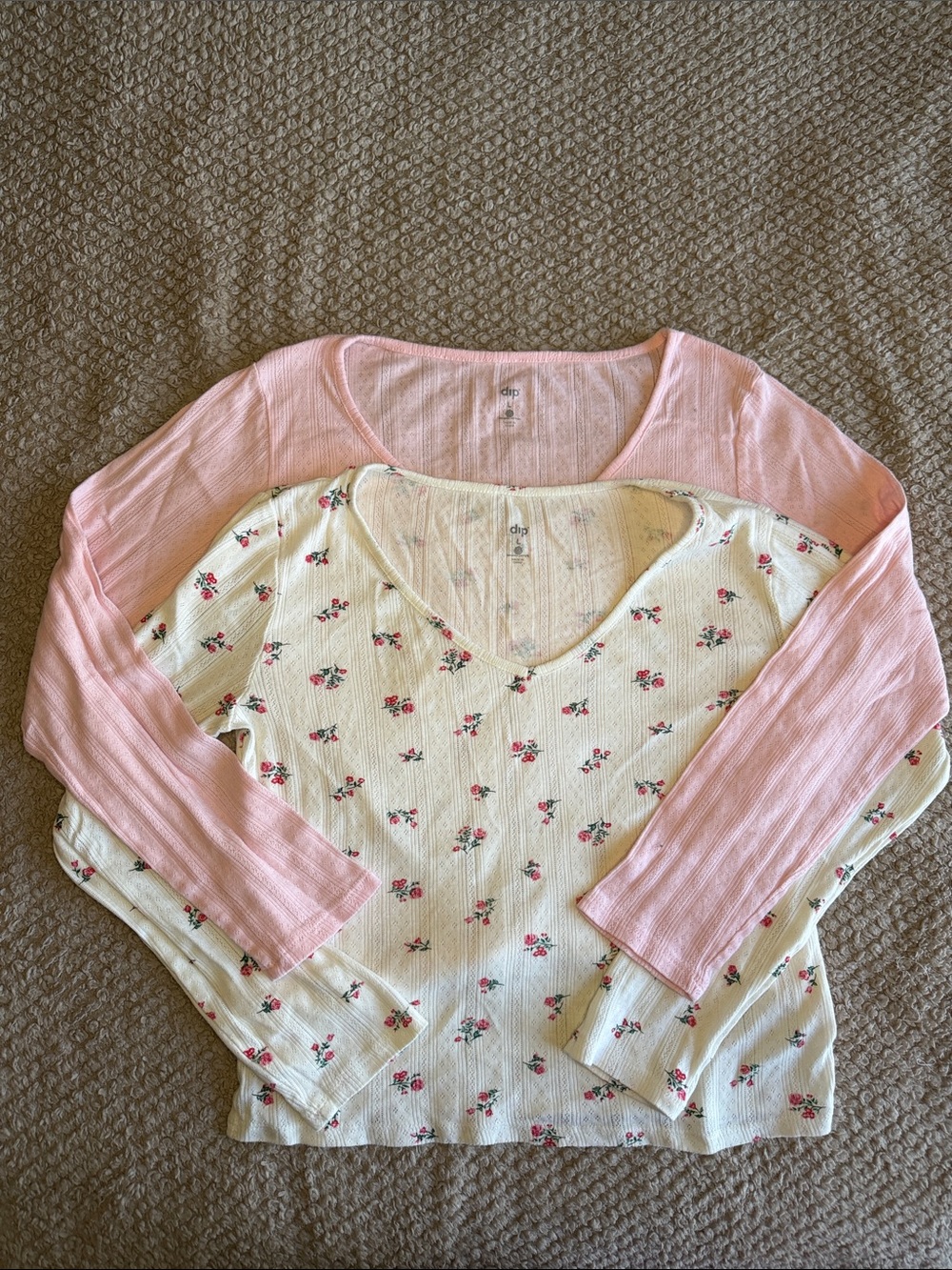 Set of 2 | Floral And Pink Long Sleeve